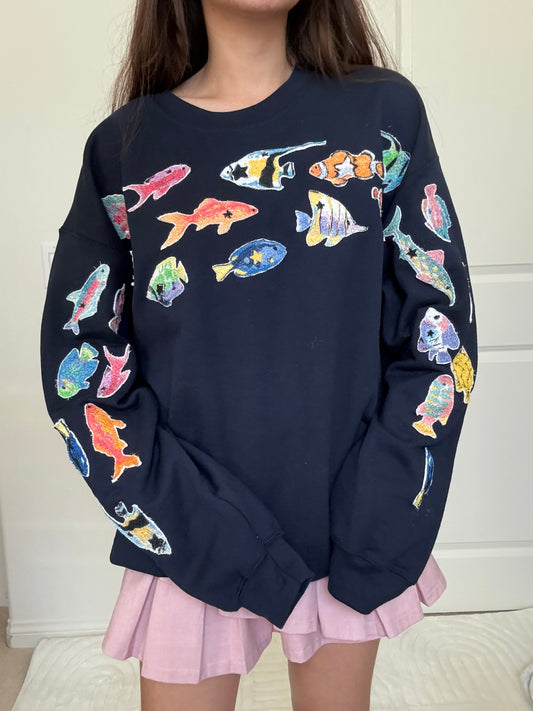 Weird Fishes Patchwork Hoodie