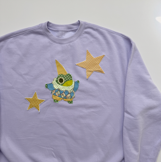 Clown Frog Purple Crewneck