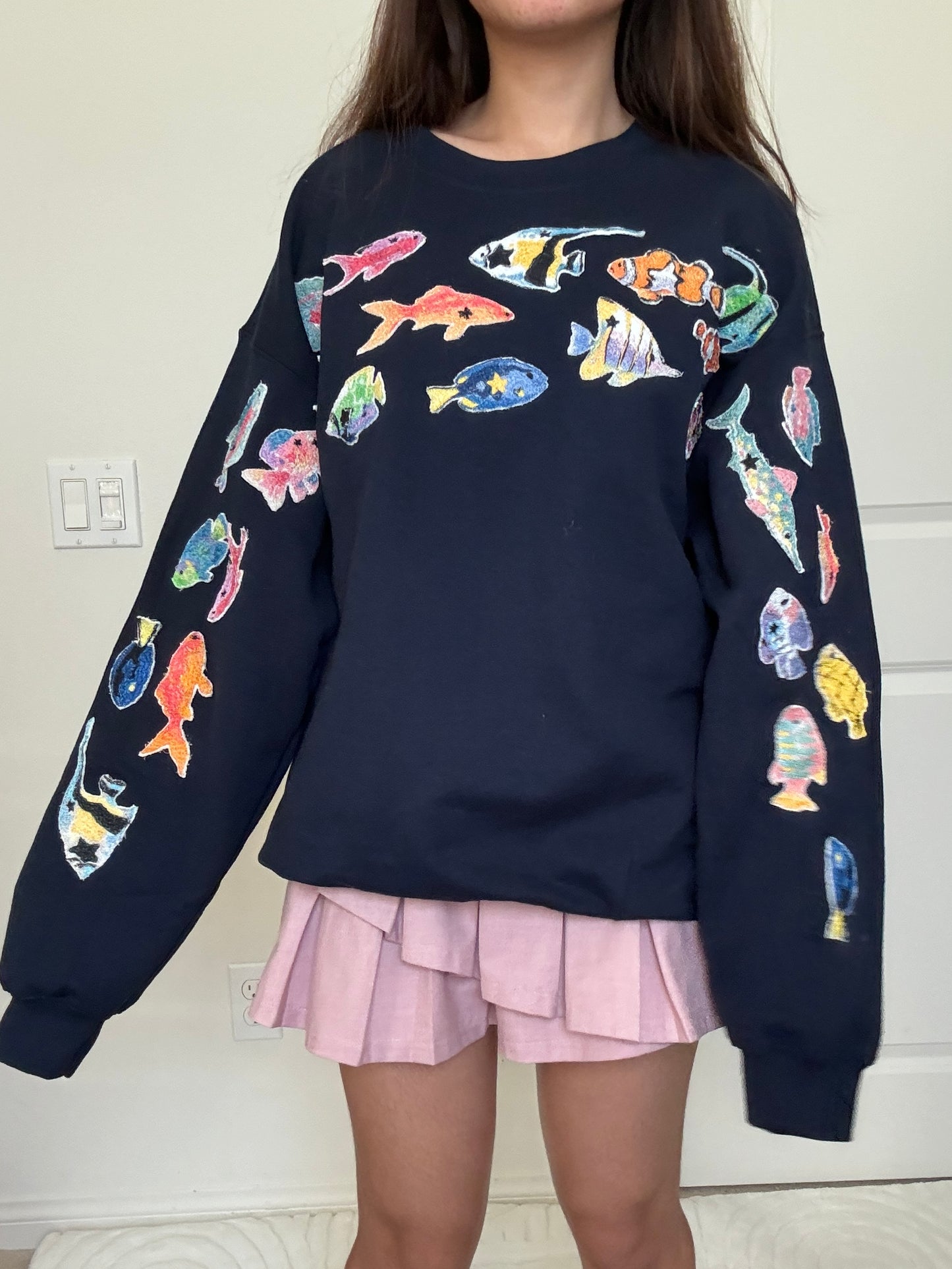 Weird Fishes Patchwork Hoodie