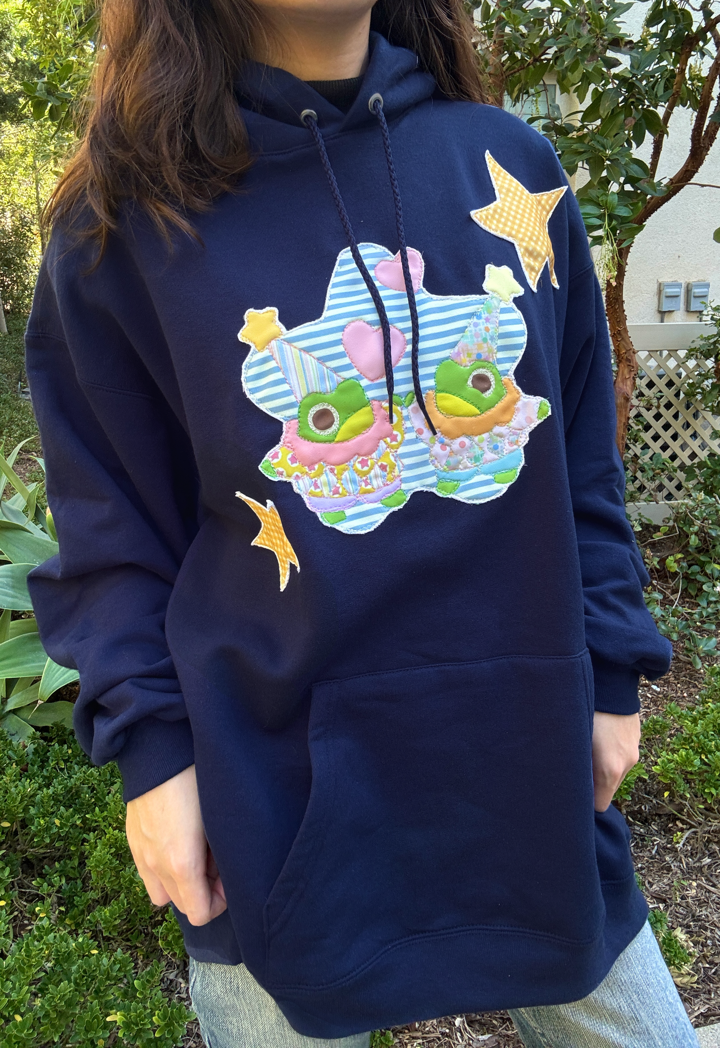Navy Star Clown Frogs Hoodie