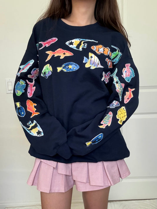 Weird Fishes Patchwork Hoodie