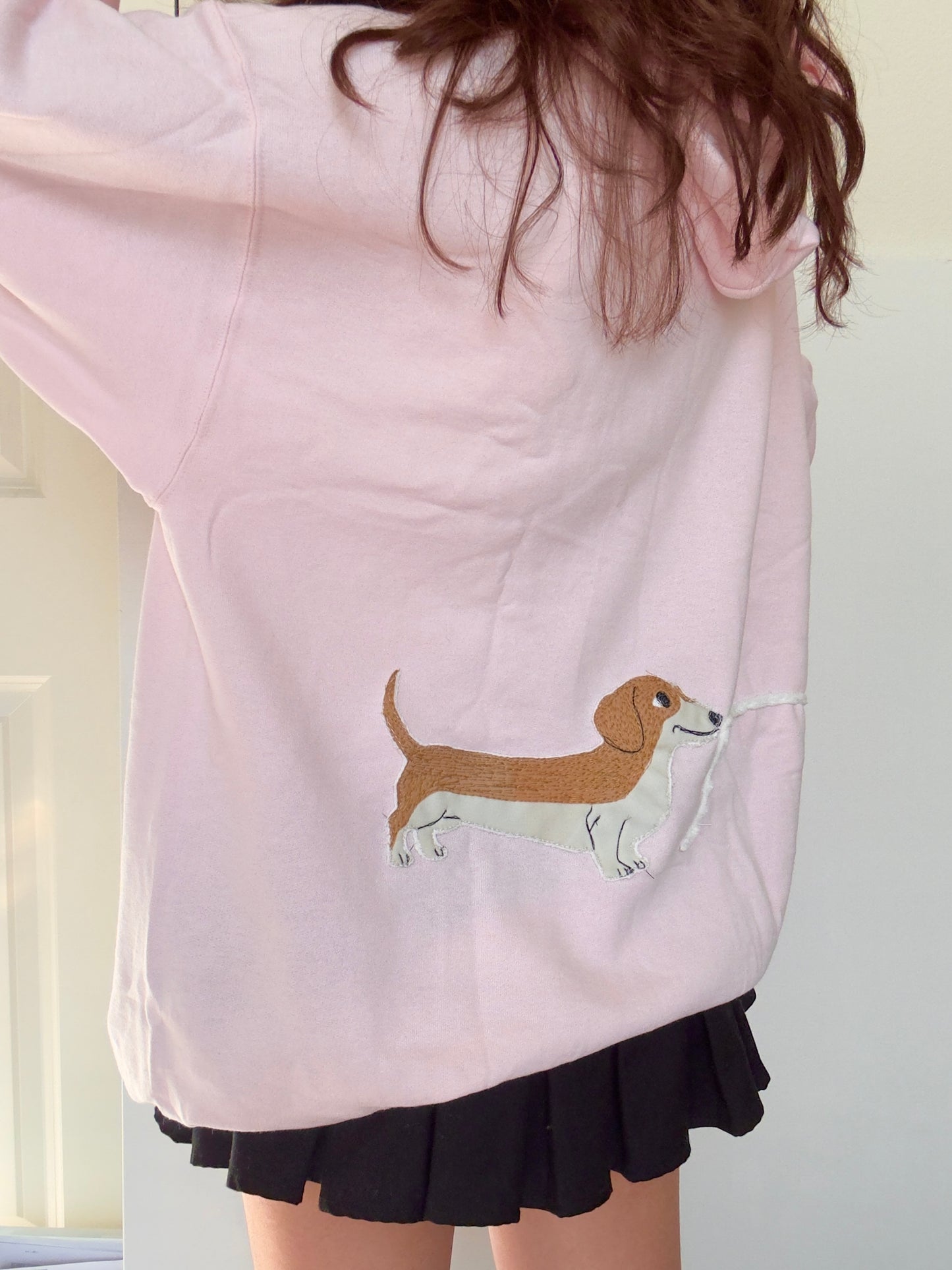 Doggie Clothespin Pink Hoodie